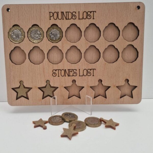 Coin and Star Weightloss Token Board