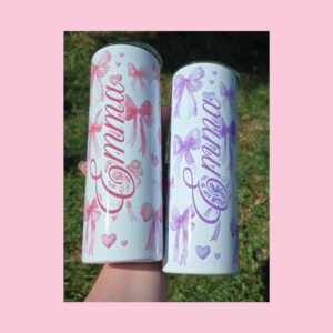Personalised Bow Design Tumbler