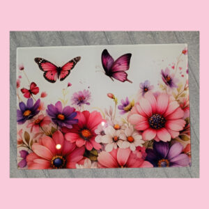 Pink Butterfly Chopping Board