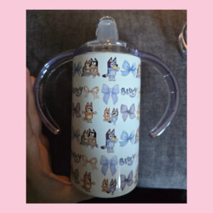 Personalised Blue Bow Sippy Cup