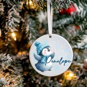 Pebbles The Penguin Flat Bauble
