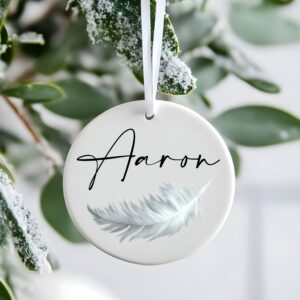 Memorial Feather Flat Bauble